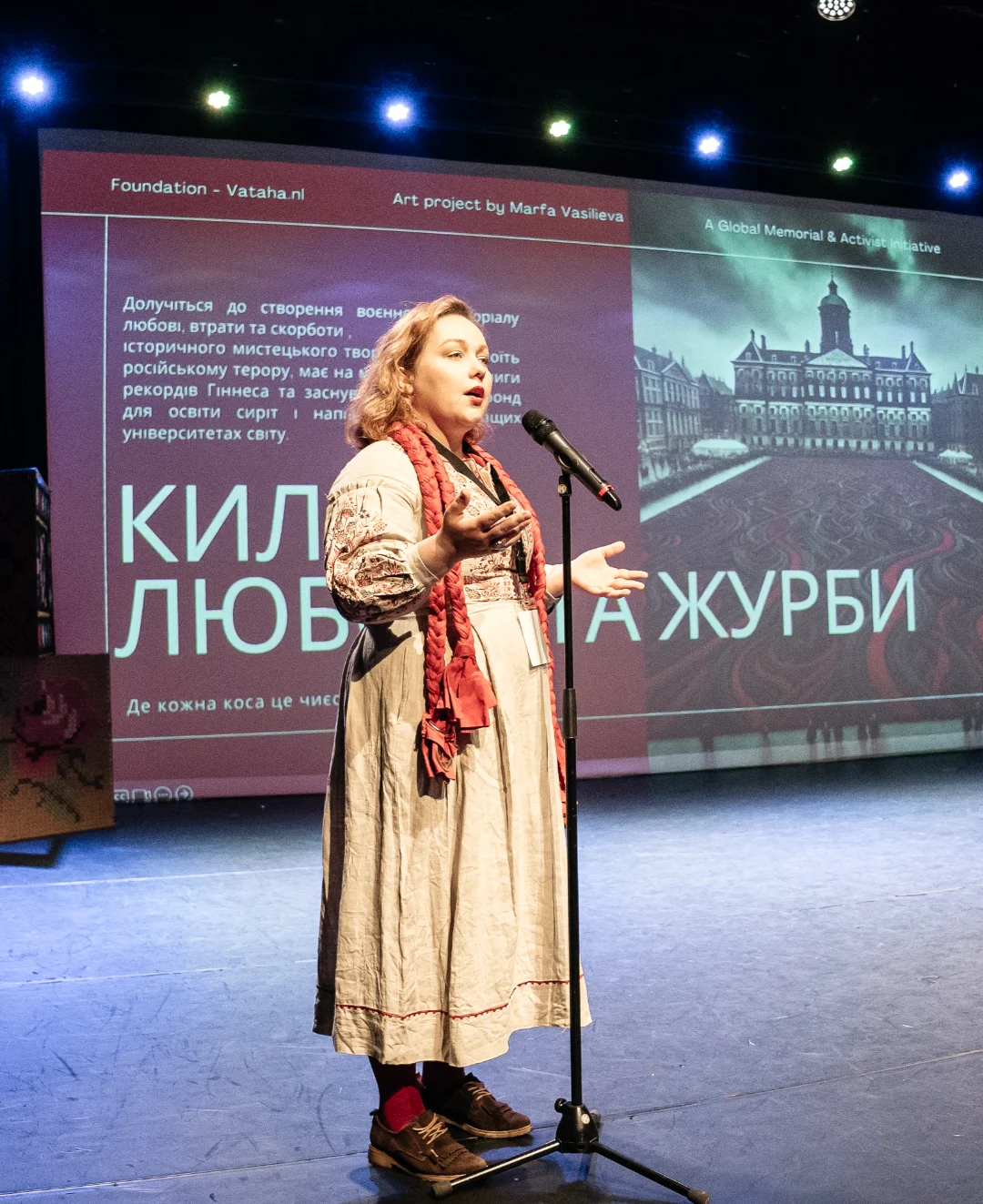 Marfa Vasilieva presenting the project